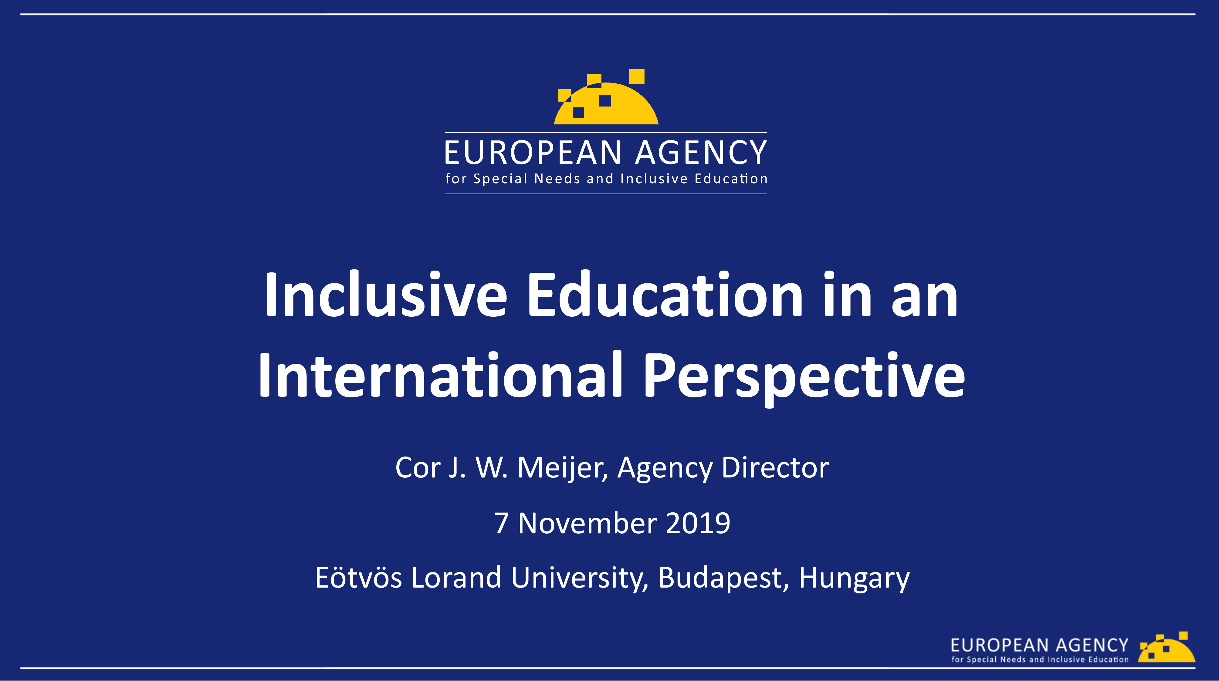 Inclusive Education in an International Perspective