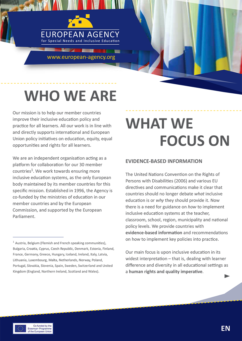 European Agency Presentation Flyer