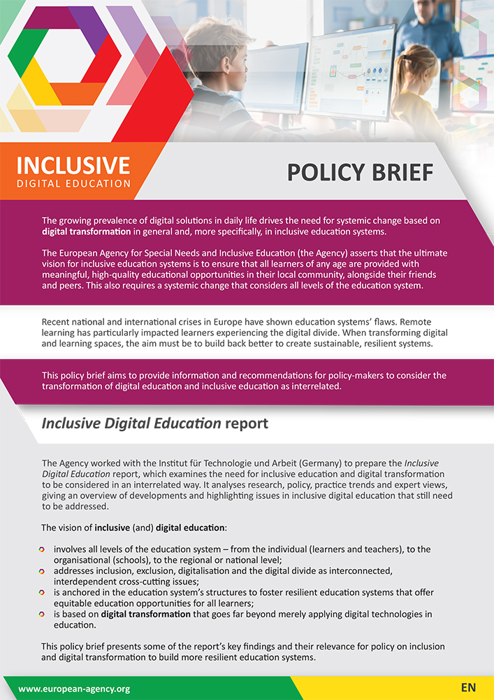 Inclusive Digital Education – Policy Brief