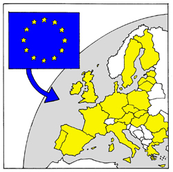 symbol-map of Europe