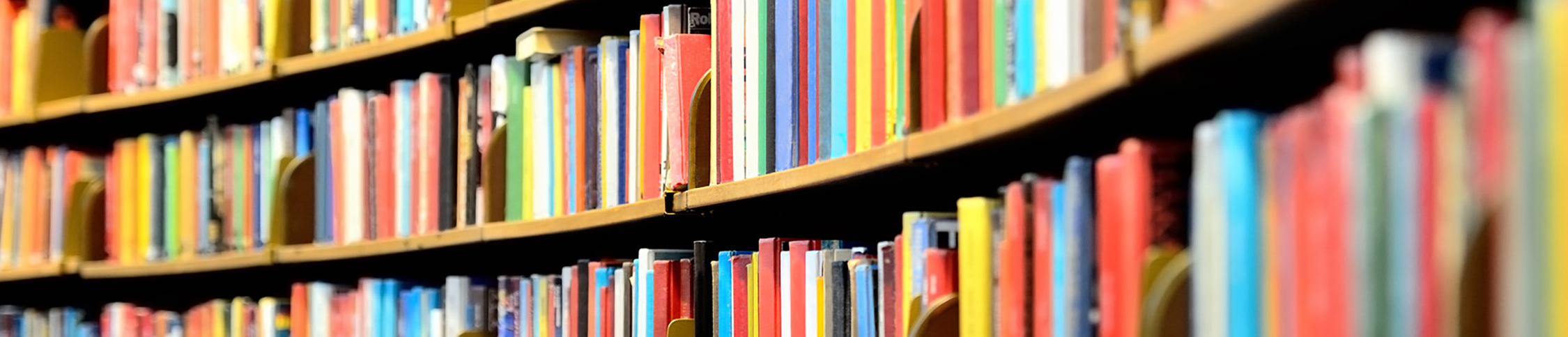 books on shelves in library