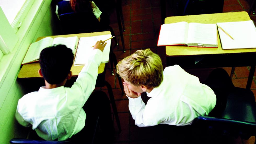 Kids learning in classroom