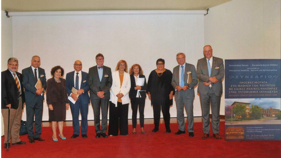 Keynote speakers and representatives of Patras University and the European Agency