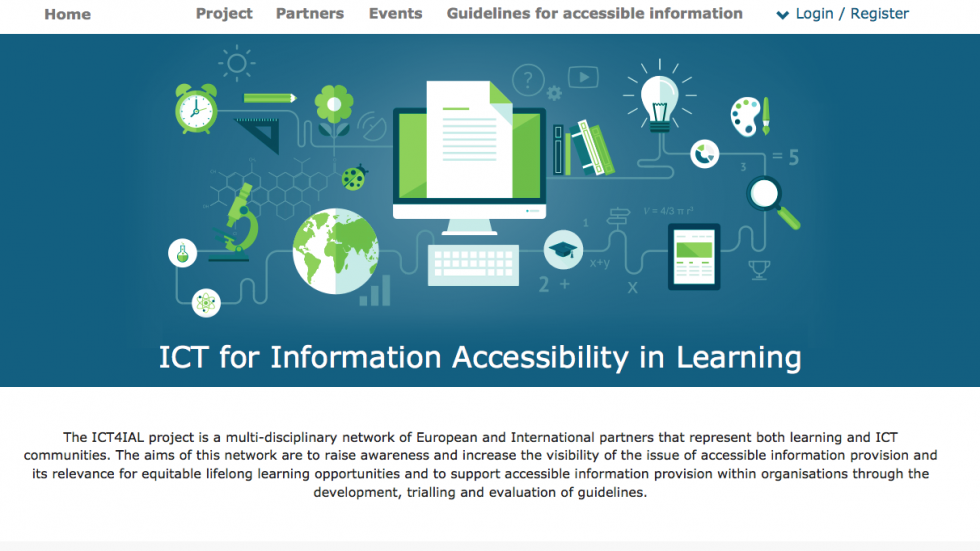 panel speakers at the ICT4IAL International Conference screenshot of the ict4ial website