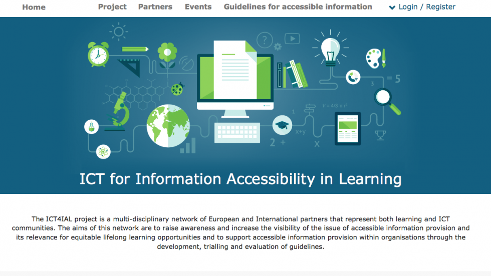 screenshot of the ict4ial website