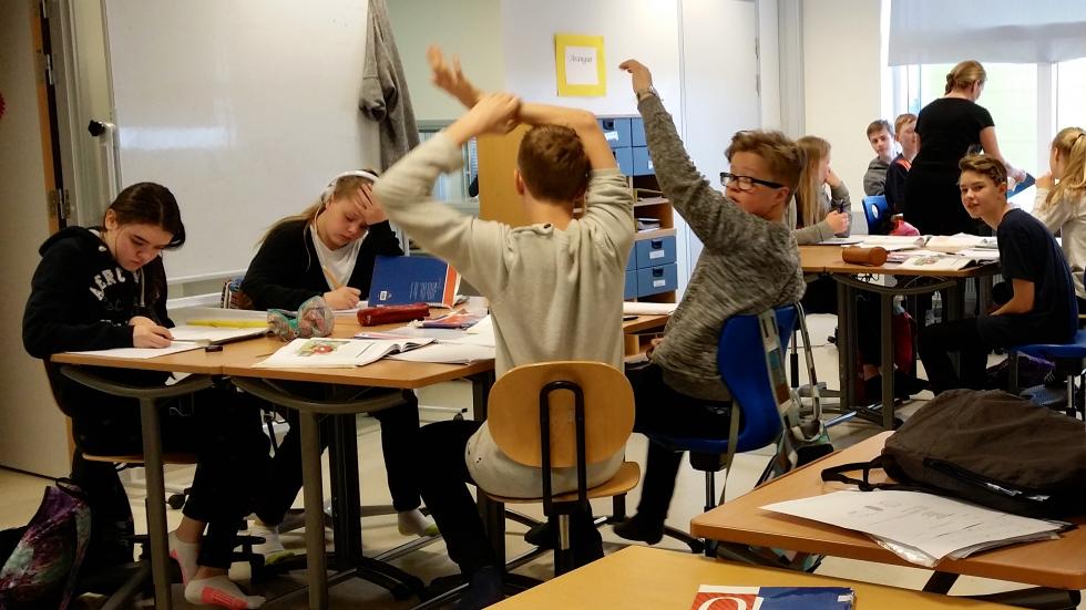 students during a study visit in Iceland