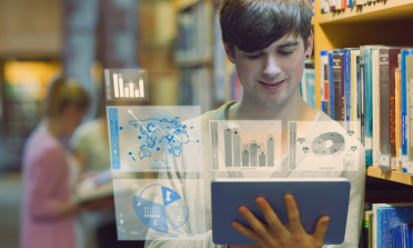 young person work on a tablet