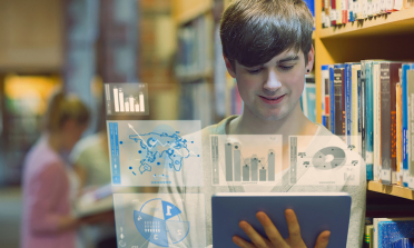 young person work on a tablet