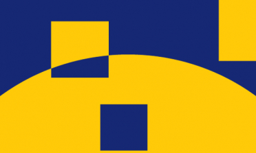 Agency logo with blue background