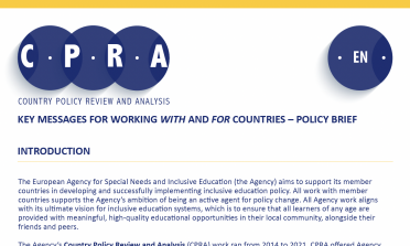 Front page of the CPRA policy brief