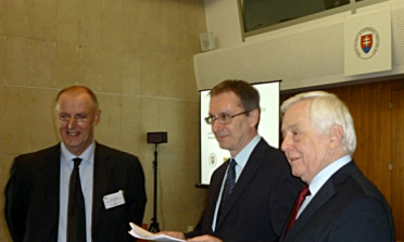 Cor J. W. Meijer, Agency Director with Kálmán Petőcz, Director General of Human Rights and Equal Treatment and Rudolf Chmel, Deputy Minister for Human Rights and National Minorities, Slovak Republic