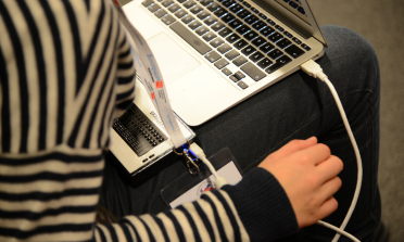 young person using assistive technology