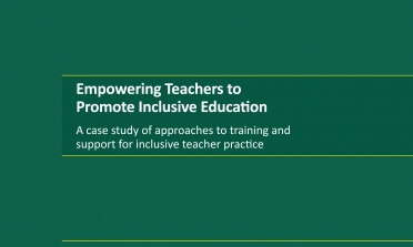 cover of the Empowering Teachers to Promote Inclusive Education report