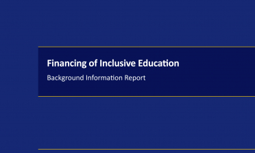 cover of the Financing of Inclusive Education – Background Information Report