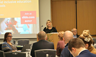 The Icelandic Minister of Education, Science and Culture, Lilja Alfreðsdóttir, opens the seminar