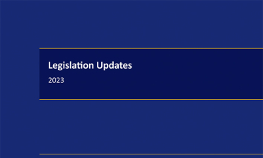 Front cover of Legislation Updates 2023