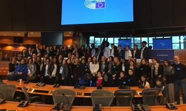 Participants in the Europe Begins in Lampedusa event at the European Parliament