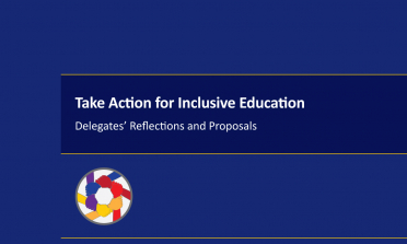 cover of the Take Action for Inclusive Education: Delegates' Reflections and Proposals