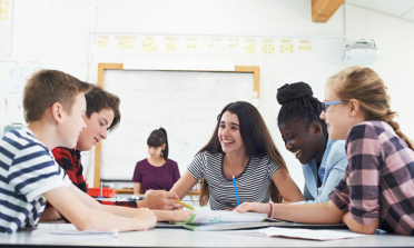 Teenage learners in a classroom