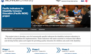 screenshot of the project website