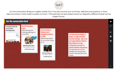 screenshot of the dedicated web area