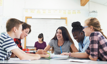 Teenage learners in a classroom