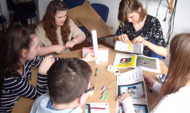 Polish students taking part in a workshop