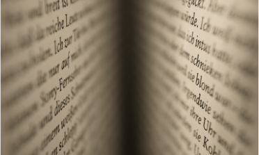words on the pages of a book