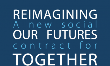 Cover of the 'Reimagining our futures together' publication