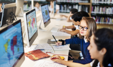 Children using computers