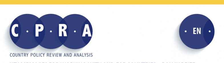 Front page of the CPRA policy brief