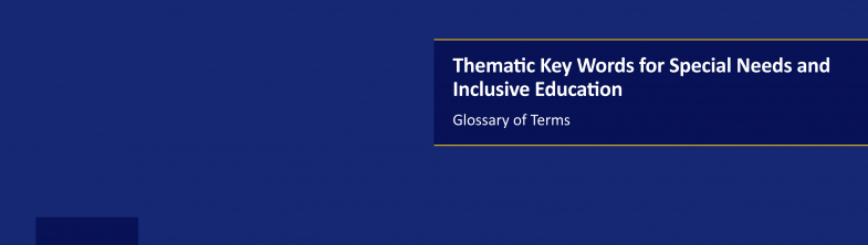 cover for the Thematic Key Words for Special Needs and Inclusive Education report