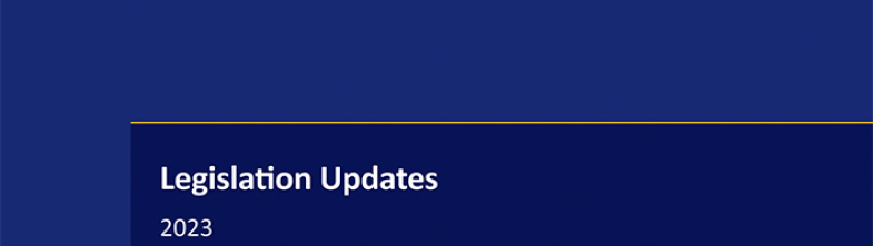 Front cover of Legislation Updates 2023