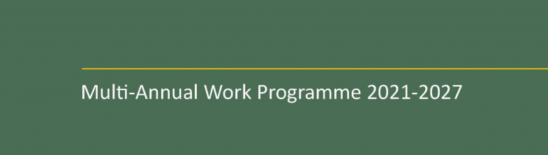 Multi-Annual Work Programme 2021-2027 cover page