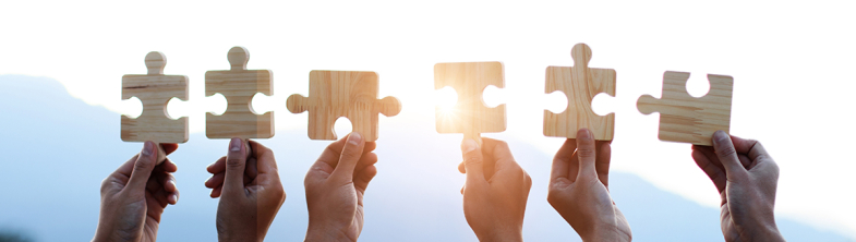 image of hands and jigsaw pieces