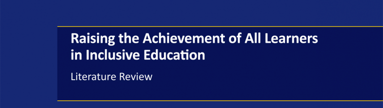 cover of the Raising the Achievement Literature Review