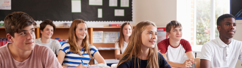 Teenage learners in a classroom