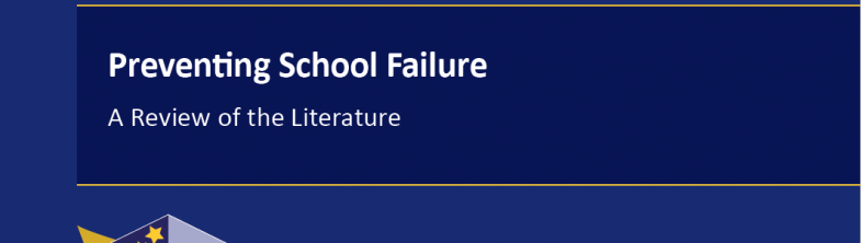 Cover of the Preventing School Failure literature review