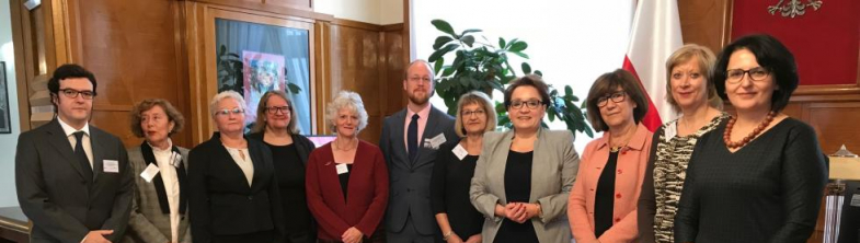 The Polish Minister of National Education, Anna Zalewska, welcoming the Agency participants and the representative of the European Commission, Konstantin Scheller