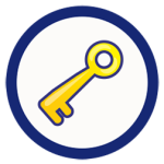 Icon: a graphic of a key, representing a tool