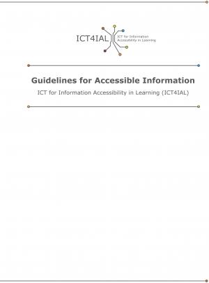cover for the Guidelines for Accessible Information