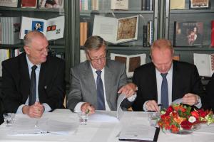 Agency Director Mr Cor J.W. Meijer, Agency Chair Mr Per Ch Gunnvall and Icelandic Minister of Education, Science and Culture, Illugi Gunnarsson