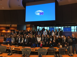 Participants in the Europe Begins in Lampedusa event at the European Parliament