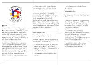 image of the  Inclusive Education: Take Action! flyer
