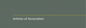cover of the Articles of Association