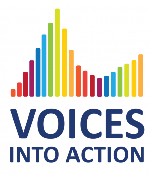 voices into action logo