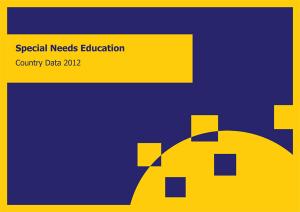 cover of the Special Needs Education Country Data 2012 publication