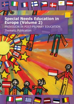 cover of the Special Needs Education in Europe (Volume 2) – Provision in Post-Primary Education report